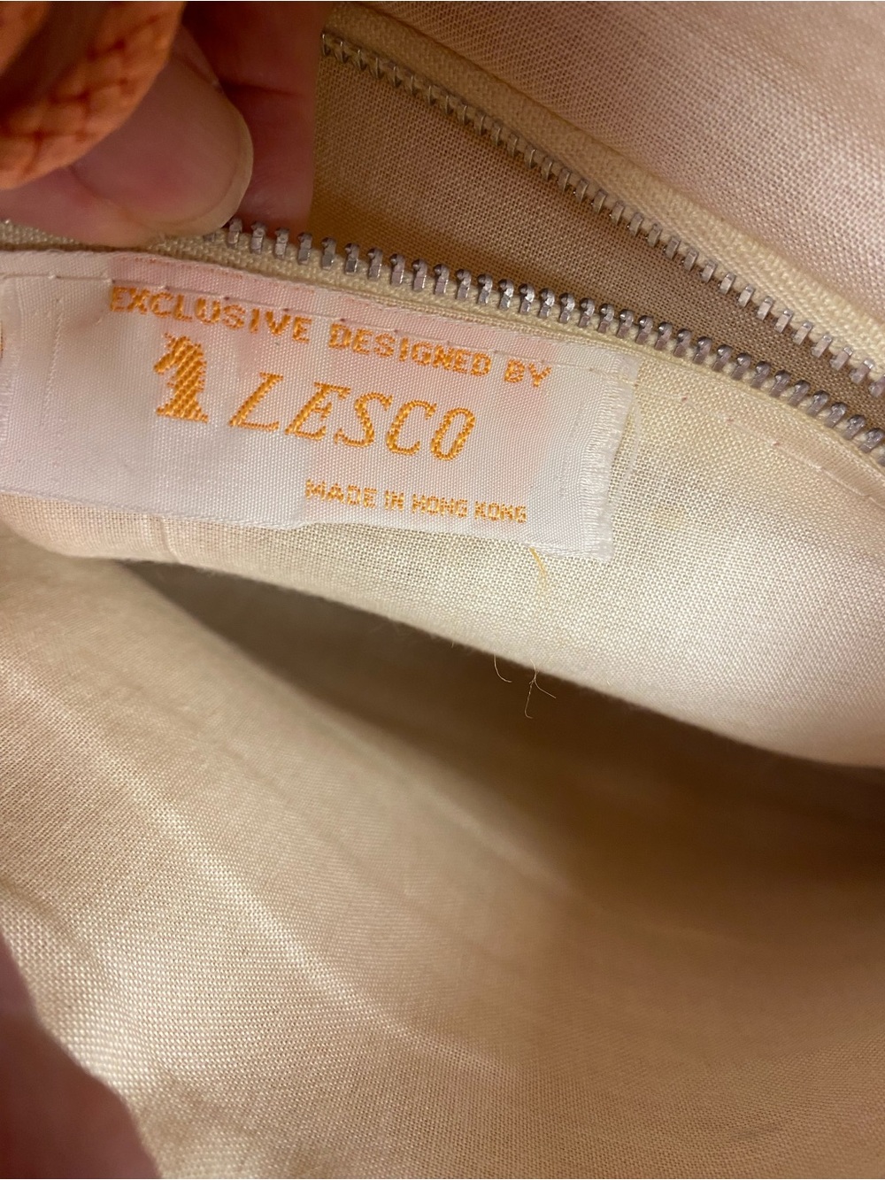 Vintage Lesco Woven Straw Crossbody Shoulder Bag Clutch Salmon Pink - Picture 7 of 9